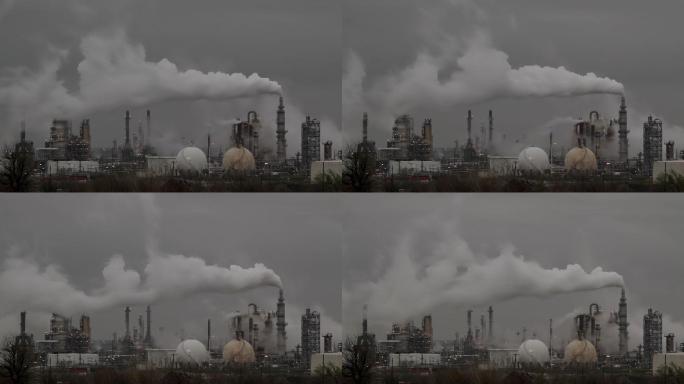 炼油厂延时石化企业烟囱排放全球变暖