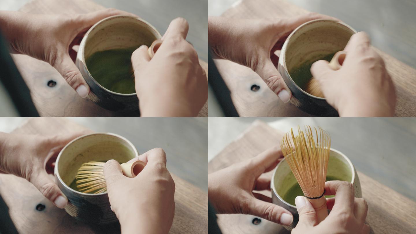 食品设计师用有机绿茶抹茶制作新菜单