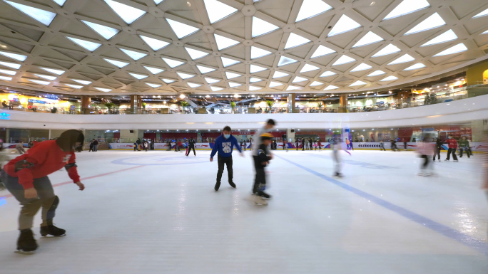 滑冰场 滑冰场延时 冰刀 孩子滑冰冬奥会