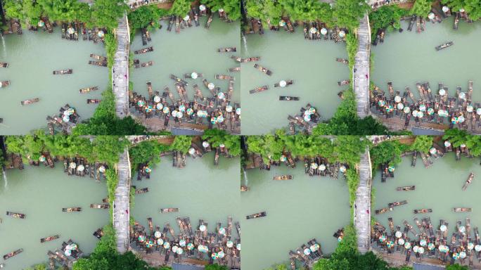 桂林山水甲天下：游客竹筏漂流延时