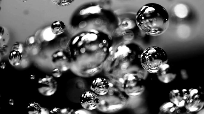 玻璃球反射光背景黑白意境光影水珠玻璃珠