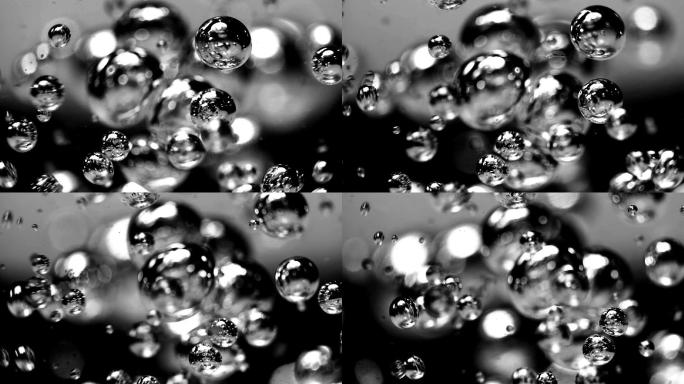玻璃球反射光背景黑白意境光影水珠玻璃珠
