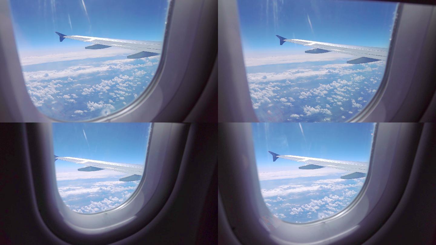 飞机窗口视频素材
