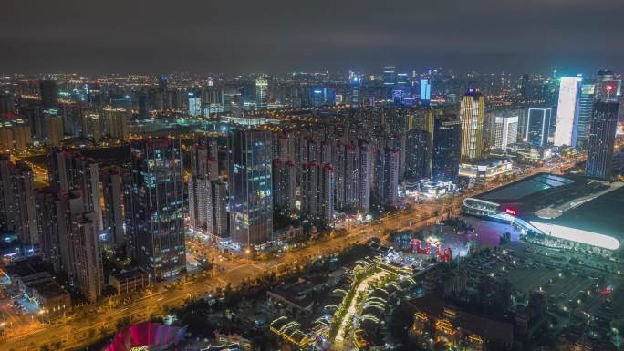 合肥滨湖夜景延时