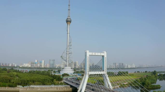 4K正版航拍临沂市城市风景