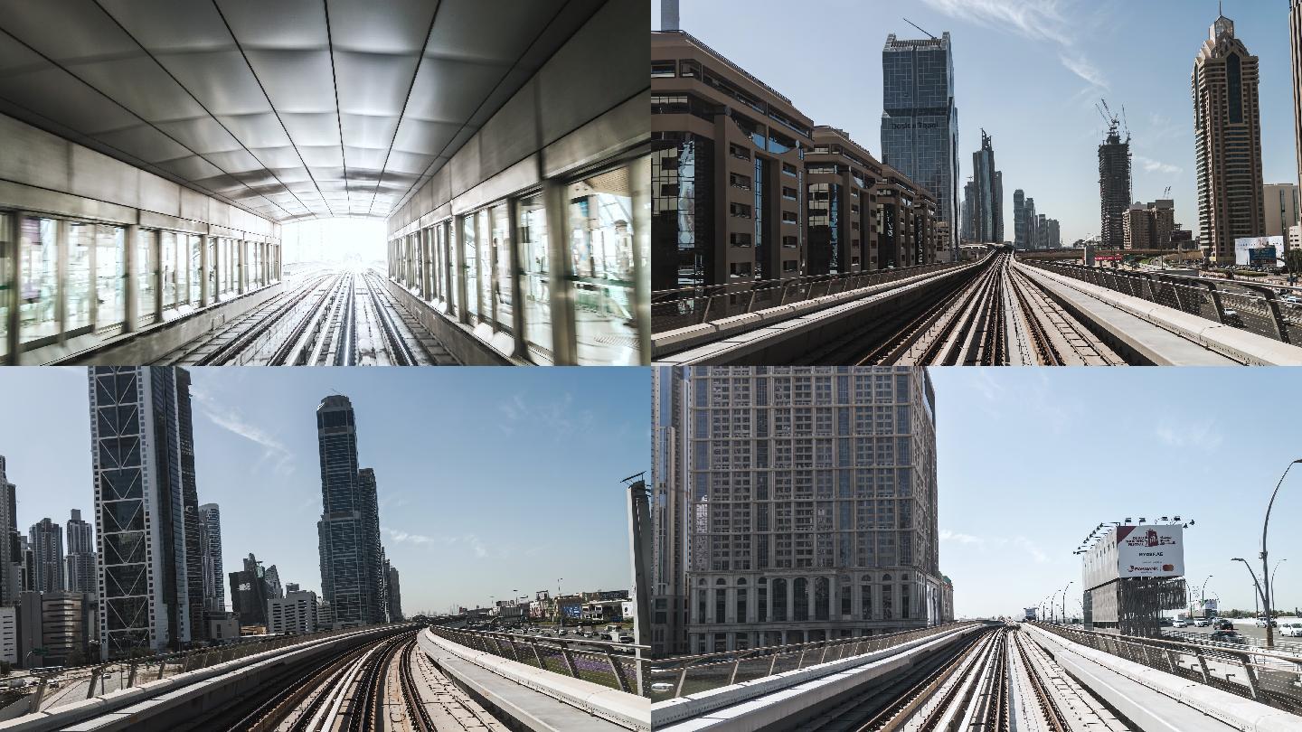 地铁穿越迪拜市中心