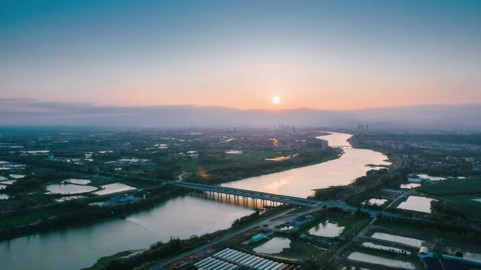 4K航拍延时大湾区鸟瞰