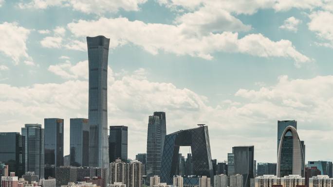 中国北京天际线城市国际地标城市景观