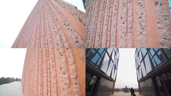 4K实拍 孟良崮战役纪念馆 墙上的子弹