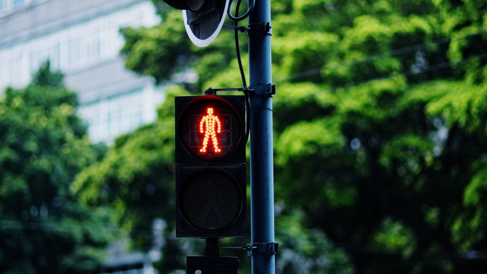 4k红绿灯、斑马线、行人过马路、闯红灯