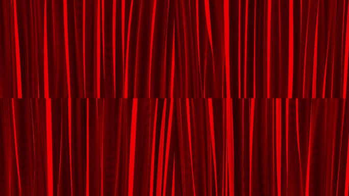 4K红色窗帘窗纱无缝循环
