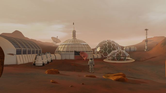 火星上的殖民地宣传片视频素材