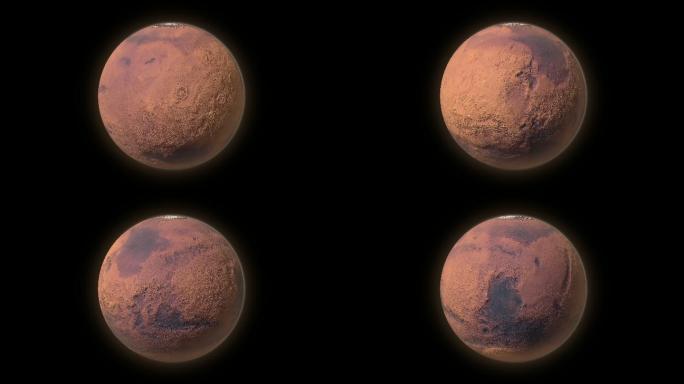 原创火星旋转视频-4K带透明通道
