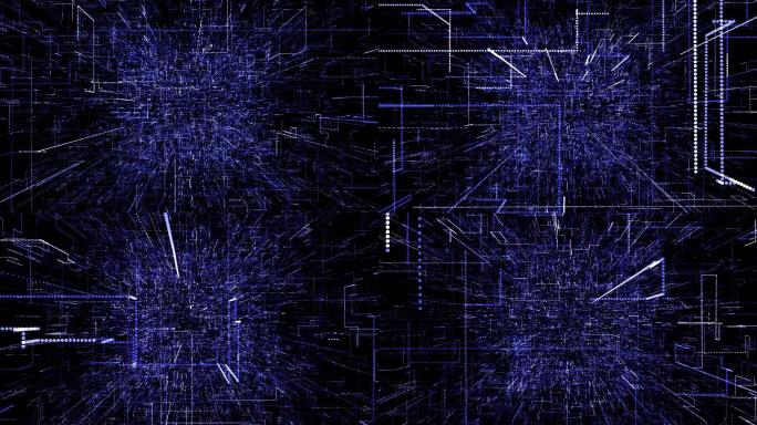 蓝色抽象虚拟空间闪光活力抽象