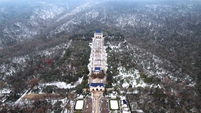 南京中山陵雪景