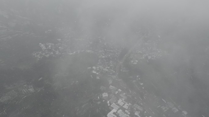 下雪 西湖 茶山 航拍 4K 梅家坞