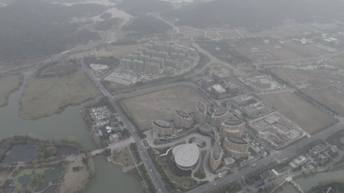 杭州  滨江 白马湖 建国饭店 航拍