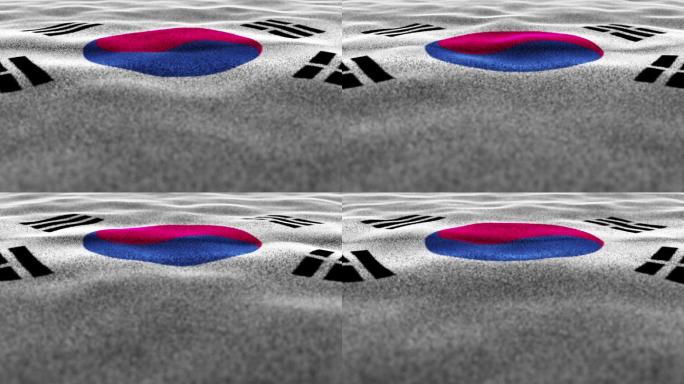 韩国纺织旗帜动画国外外国背景舞台旗国家