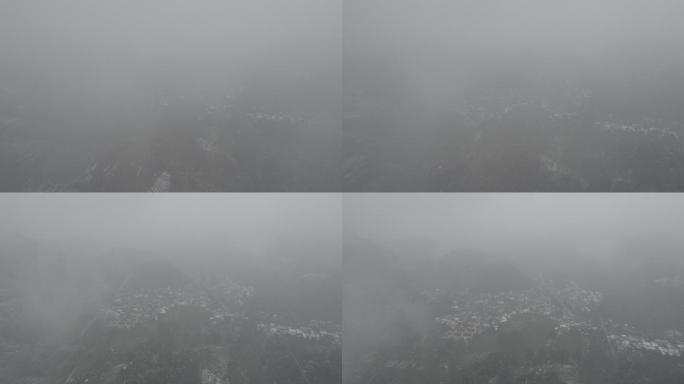 下雪 西湖 茶山 航拍 4K 梅家坞