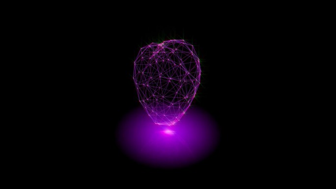 情人节紫色透明通道心形动画
