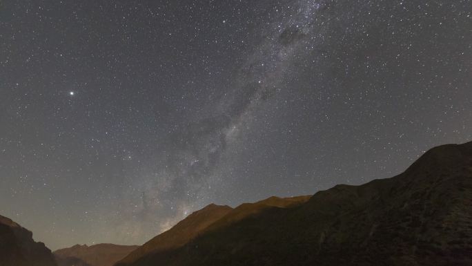 安第斯山脉夜景国家地质公园延时星空星河