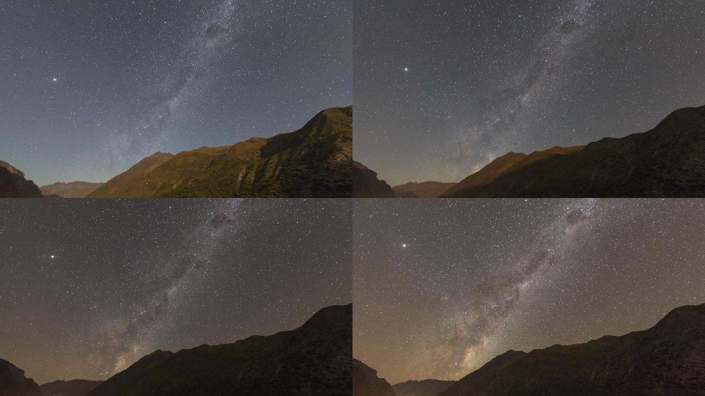 安第斯山脉夜景国家地质公园延时星空星河