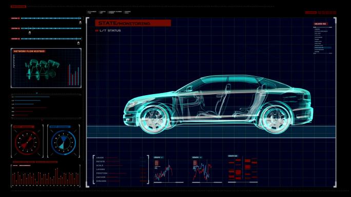 汽车X光侧视图智能汽车汽车智能界面科技汽
