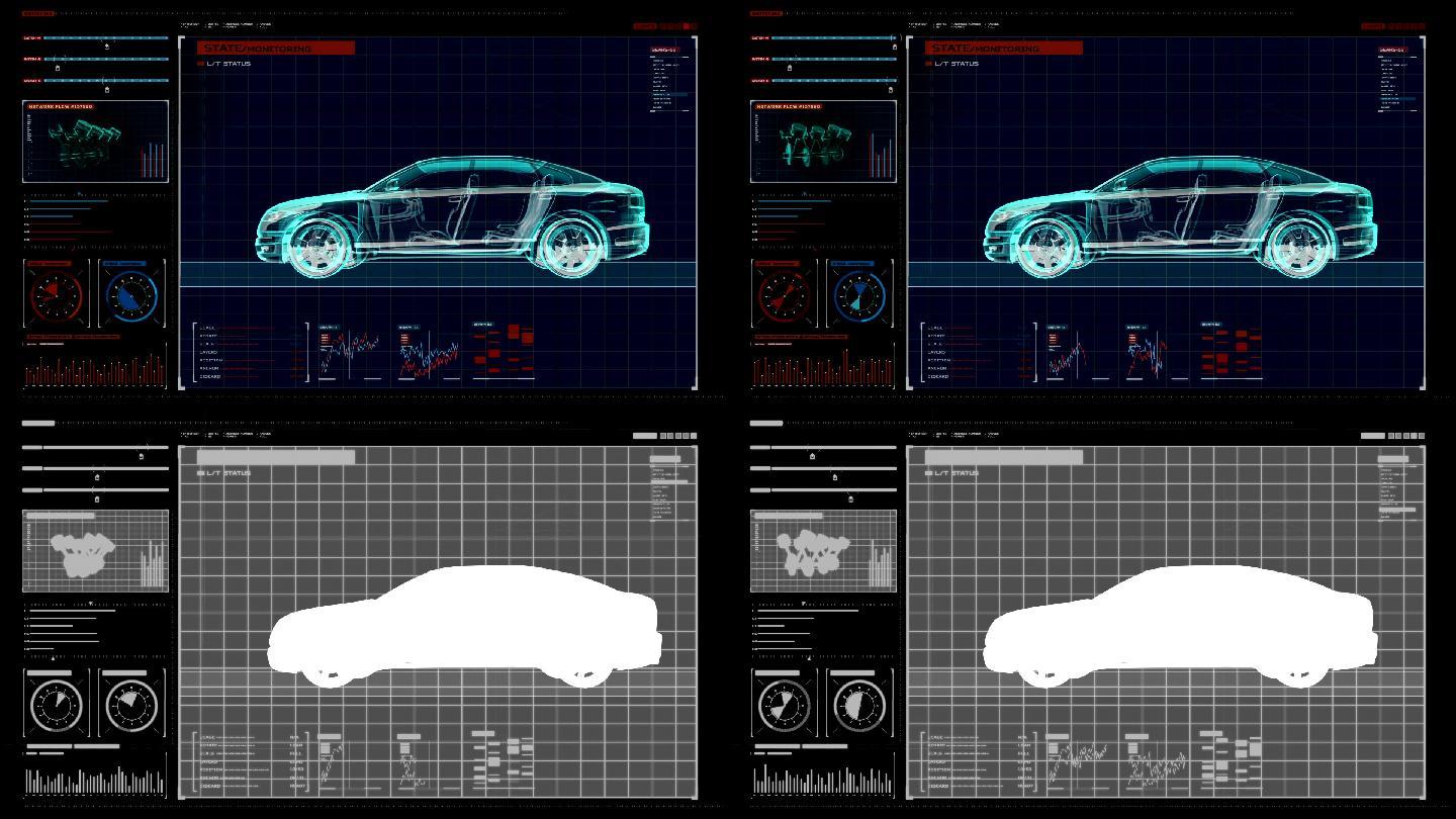 汽车X光侧视图智能汽车汽车智能界面科技汽