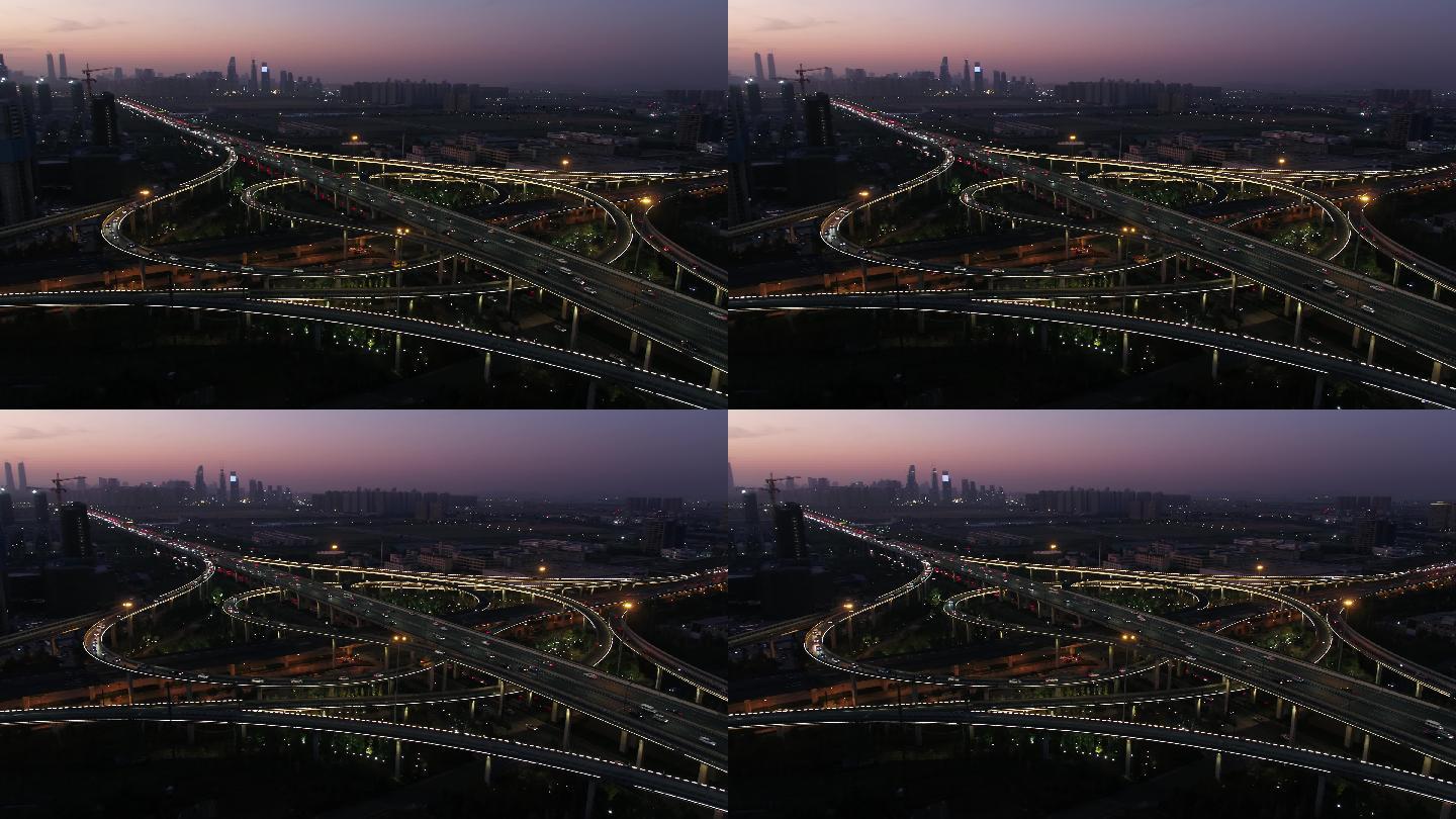 悟2x5s航拍杭州繁忙交通与城市天际线