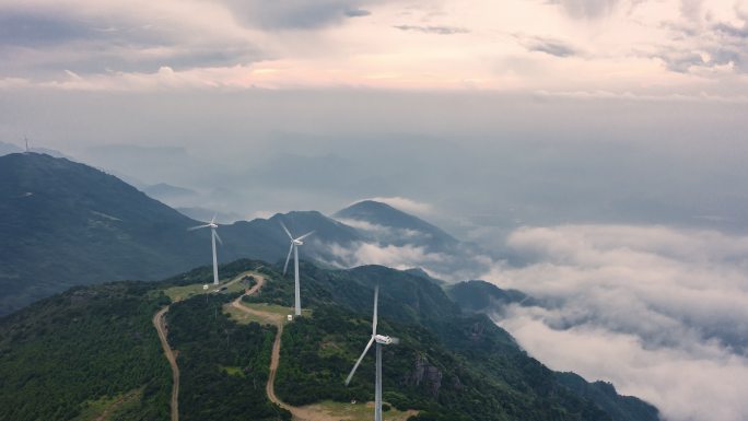 浙江台州括苍山云海航拍