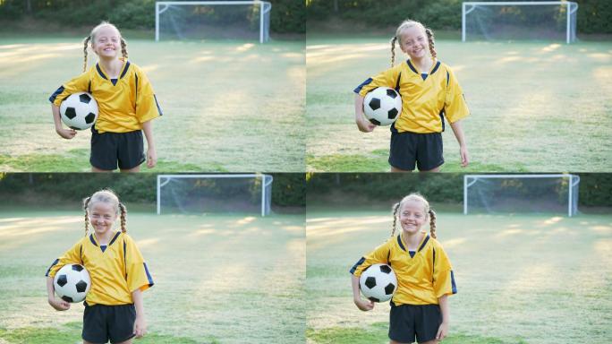 足球运动员球员小学生欢笑笑容