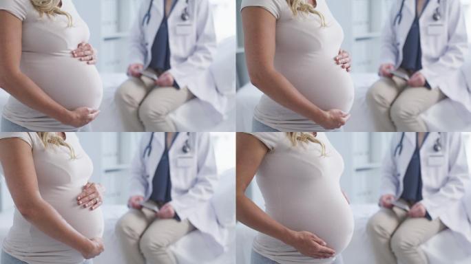 定期进行产前检查孕妇肚子月子中心胎教母婴