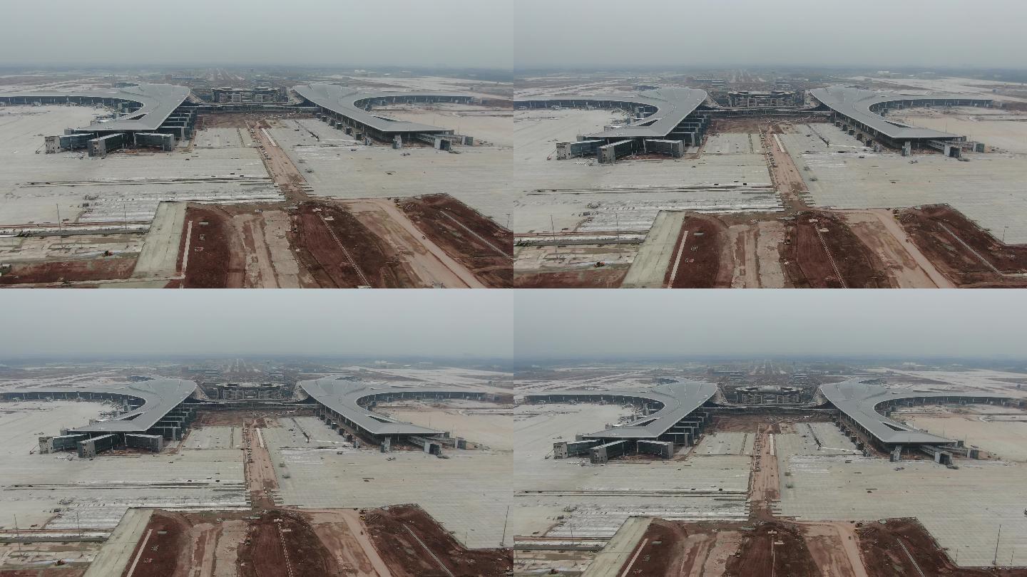 天府国际机场航拍4k