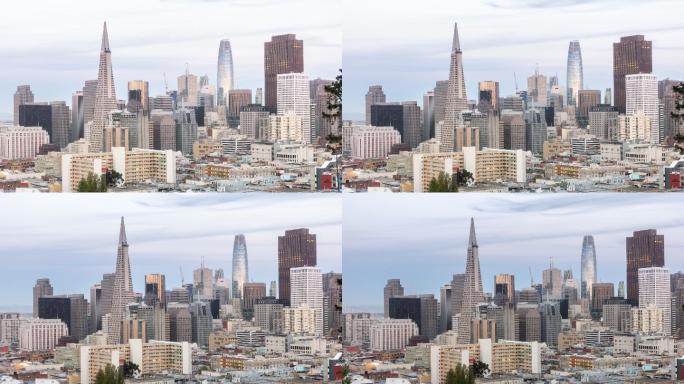 旧金山的日落美国旧金山延时发达国家国际都