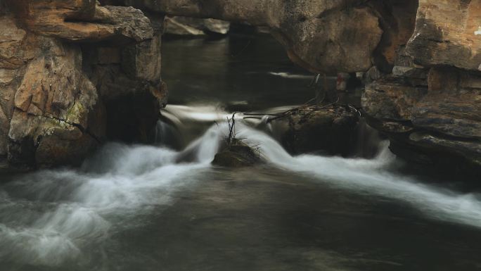 4k流水延时素材