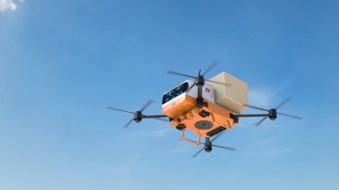 空中无人机集装箱一致性运动图像