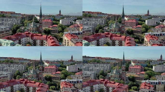 瑞典哥德堡城市全景。
