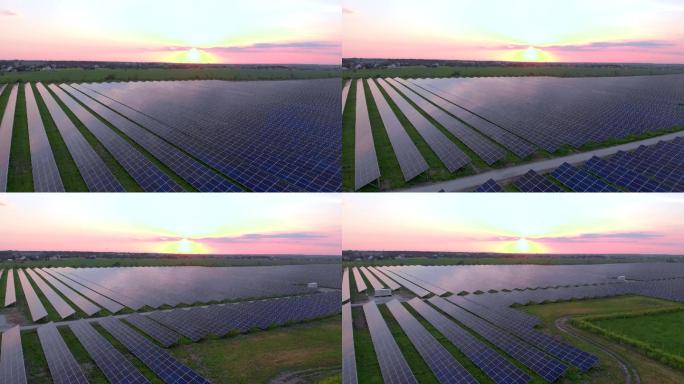 太阳能农场光伏发电清洁能源碳减排