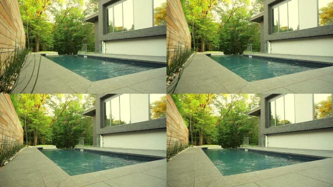 屋外的游泳池屋顶泳池无边泳池露天泳池
