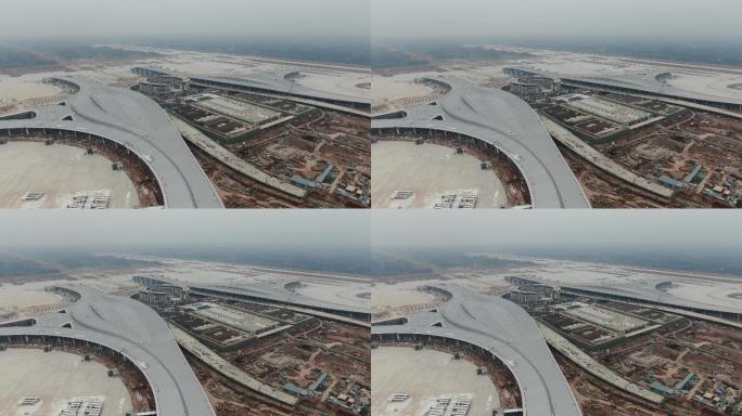 天府国际机场航拍4k