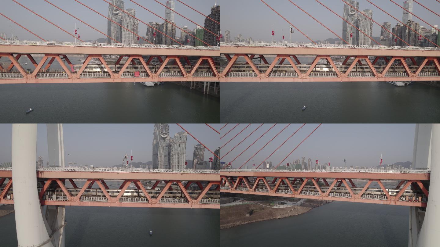 重庆千厮门大桥航拍DLOG
