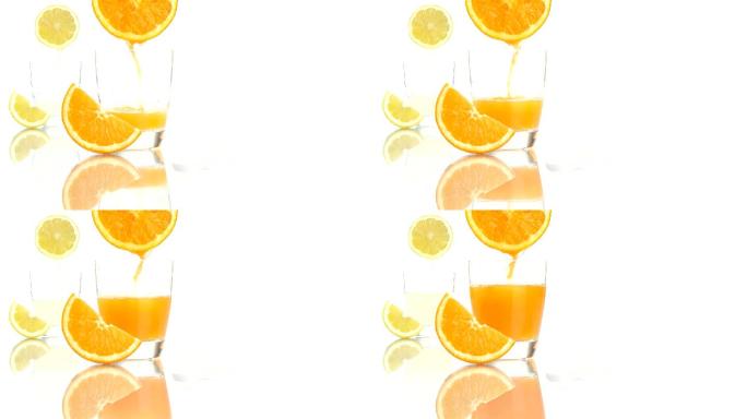 柠檬汁水果慢动作入水创意特写主图视频