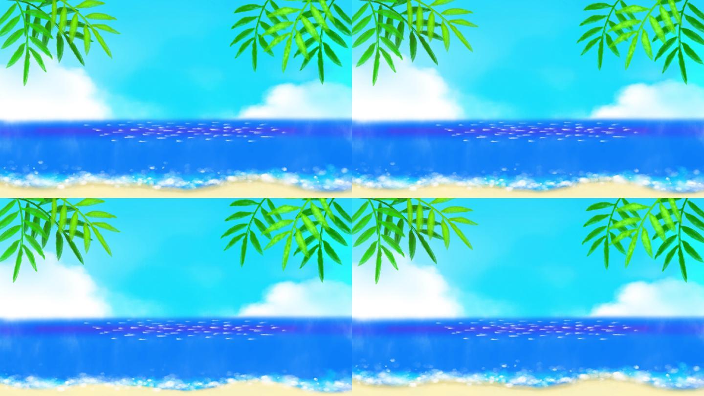 沙滩动画背景
