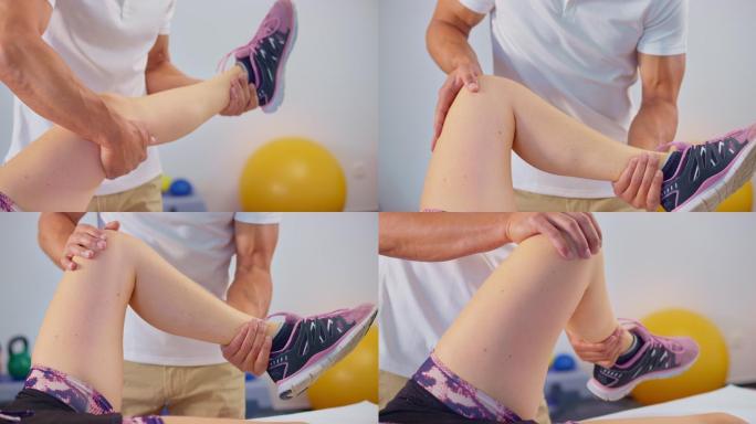 腿部肌肉检查运动损伤按摩理疗正骨推拿