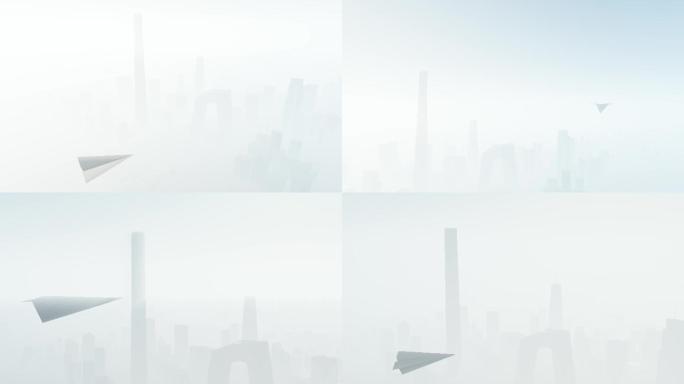 纸飞机飞过北京高楼