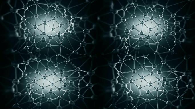 用球体和线条连接的混沌结构