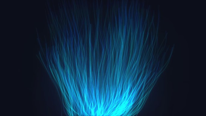 蓝色粒子线条扰动-无缝循环带透明通道