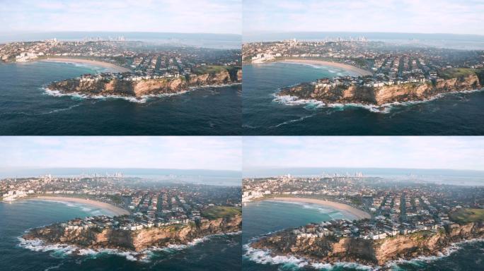 澳大利亚悉尼邦迪海滩的航空镜头