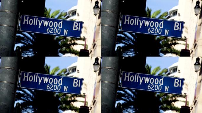 好莱坞大道标志好莱坞