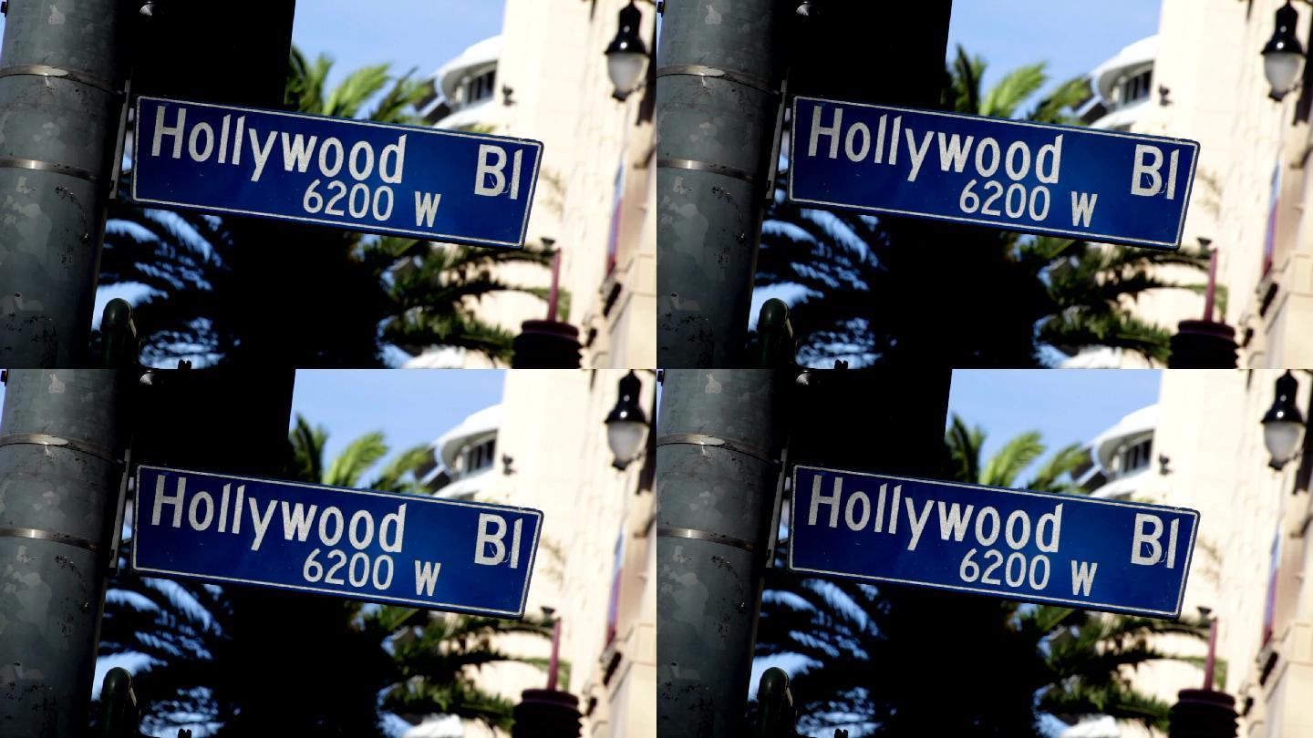 好莱坞大道标志好莱坞